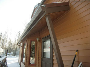 Seamless gutters installed on Eagle River, AK home.